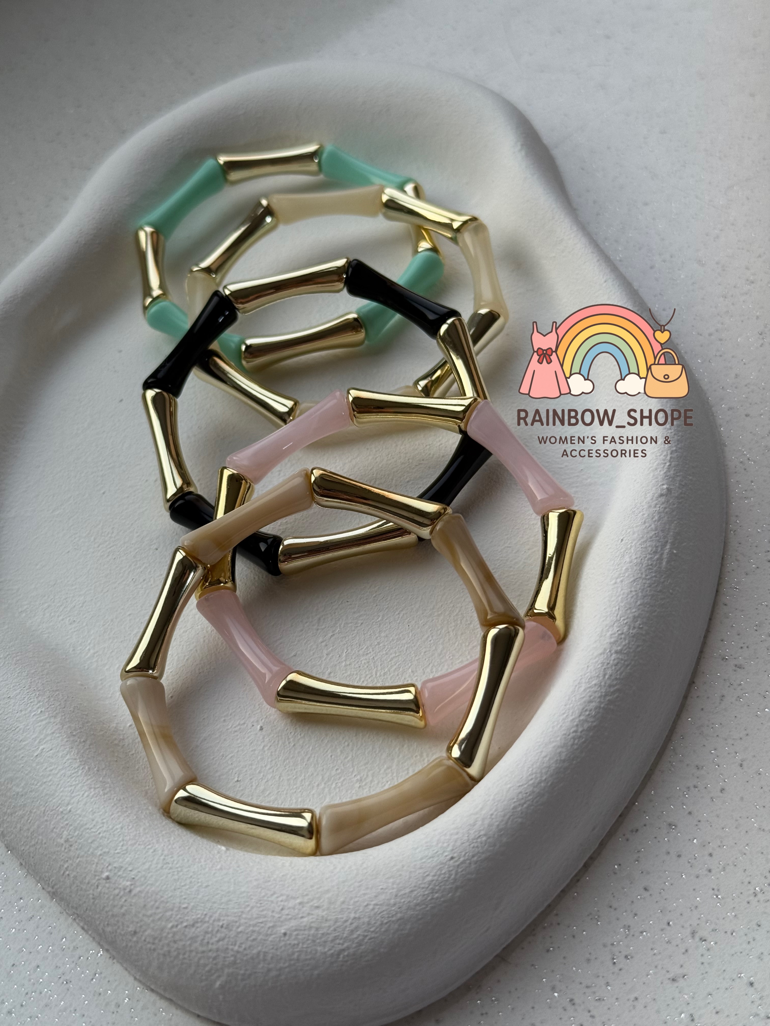 دستبند کشی استخوانی مدل Bamboo Luxe